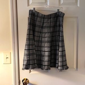 Knit Houndstooth Skirt